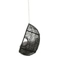 thumbnail image 7 of Noble House Castaic Wicker Hanging Chair (NO STAND) in Black and Gray, 7 of 7
