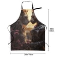 thumbnail image 4 of Rateoe Romantic Flower Lion Couple Aprons with Pocket,Men Womens Aprons Waterproof Adjustable Cooking Aprons for Kitchen Gardening and Salon, 4 of 7