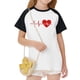 thumbnail image 5 of Blusas y camisas de manga corta con cuello redondo para niños y niñas, blusa de manga corta con estampado de cuello redondo, 5 of 7