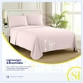 thumbnail image 3 of Sweet Home Collection California King Sheet Sets, Classic 1800 Series Deep Pocket 4 Piece, Luxury Soft Microfiber Bed Sheet Sets, Pale Pink, 3 of 6
