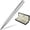 Silver, variant on Gel Pen - Luxury Featuring Bright Chrome Finishes Black Ink Refill Gift Set For Men & Women Business Signature Executive Office Retractable Nice Fancy Designer Pens