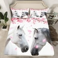 thumbnail image 2 of Manfei Pink Cherry Blossom Twin Sheet Sets,Farm Animal Twin Fitted Sheet,Country Farmhouse Lodge Flat Sheet For Boys Kids,Super Cozy Room Decor,3pcs, 2 of 7