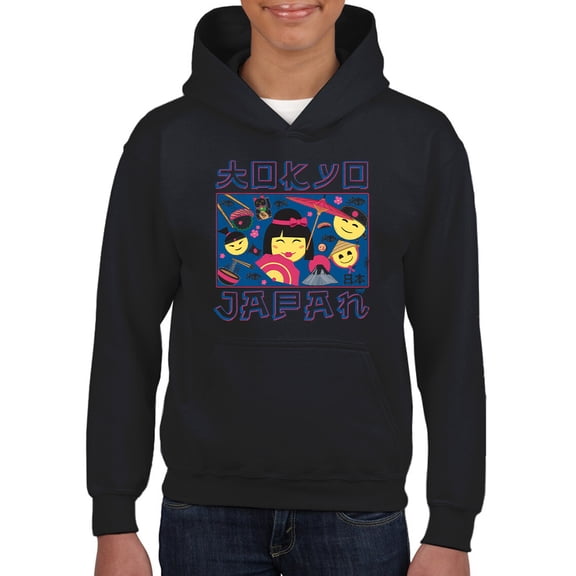 Japanese Streetwear Emoji - Geisha, Sushi, Ramen, Fuji Youth's Hoodie