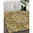 thumbnail image 2 of Ahgly Company Indoor Round Patterned Yellow Orange Area Rugs, 8' Round, 2 of 6