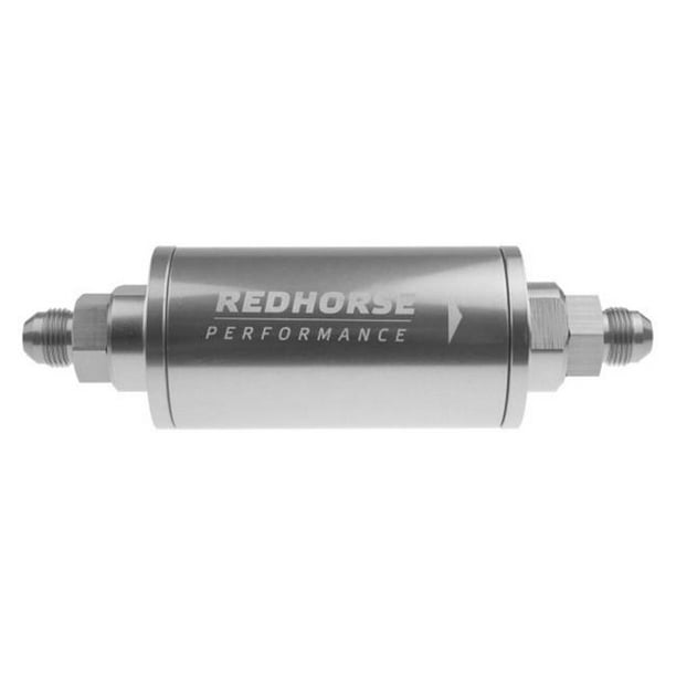 Red Horse Performance RHP4651-08-5 6 in. - 8AN Cylindrical In-Line Race ...