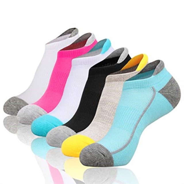 for Women Size 5-10 Women Ankle Low Cut Socks Workout Outdoor Sports Bamboo Womens 6-Pack Performance Heel Tab Athletic Soft Comfy Socks for Running