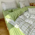 thumbnail image 1 of Ins Style Bedding Set Fashion Solid Color Washable Duvet Cover Without Comforter Pillowcases Sheet for Student Soft Home Textile, 1 of 7