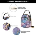 thumbnail image 4 of FORMRS Crossbody Bag for Women Quilted Travel Shoulder Cell Phone Purse with Chain Strap Handbag, Pink Marble Pattern, 4 of 7