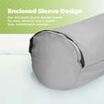 thumbnail image 4 of Cotton Fabric 5x14" Neck Roll Pillowcase - Soft Washable Sateen Weave Pillow Cover - Made in USA, Gray, 4 of 9