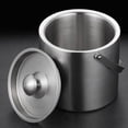 thumbnail image 5 of Stainless Steel Ice Bucket Cubes Wine Cooler for Bottle Cooling with Cover, 5 of 6