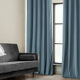 thumbnail image 2 of Half Price Drapes Denmark Blue Heritage Plush Velvet Room Darkening Curtains (1 Panel), 50W X 96L, 2 of 12