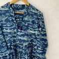 thumbnail image 5 of Indigo Fish Printed Cotton Dress, Sketer Circle Dress, Block Print Blousen Dress ,Short Dress,Floral block Print Dress,Cotton Handmade Dress, 5 of 7