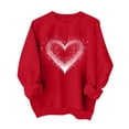 thumbnail image 2 of ZyeKqe Valentines Sweatshirts for Women Crewneck Long Sleeve Pullover Tops Loose Casual Cute Printed Shirts, 2 of 4