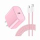 thumbnail image 1 of Chenchen iPhone 17 16 15 Charger Fast Charging, 25W USB C Wall Charger Block with 60W 6FT USBC to USB C Cable for iPhone 17 16 15 Pro Max Plus, iPad Pro, Samsung, Type C Chagrer Fast Charging Plug, 1 of 1