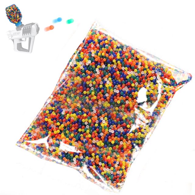 Muyoka 10.000 piezas de bolas de agua Bolas de gel el茅ctricas Lanzador de bolas de gel 7-8 mm para juego de equipo No t贸xico Ecol贸gico Bolas de agua Relleno de jarrones Decoraci贸n para el hogar y la