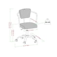 thumbnail image 4 of Pemberly Row Modern Faux Leather Office Chair with Arms - Gray, 4 of 7
