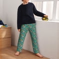 thumbnail image 5 of Wukai Jungle Animals Print Teenagers' Pajama Pant Sleep Pajama Lounge Pant PJ Bottoms with Pockets and Button Fly(Available in Big & Tall)-Large, 5 of 6