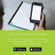 Rocketbook Core Smart Reusable Spiral Notebook, Executive Size Eco-Friendly Notebook, 6x8.8, Includes 1 Pen and Microfiber Cloth, Grey