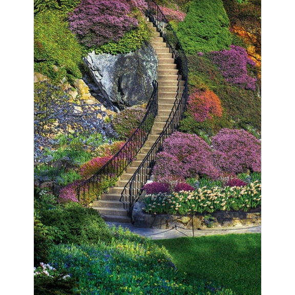 Springbok's 350 Piece Jigsaw Puzzle Garden Stairway - Made in USA