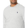 thumbnail image 3 of U.S. Polo Assn. Men's Classic Solid Crew Neck Sweatshirt, Heather Light Grey, Small, 3 of 3