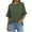 Green, variant on Women's Oversized Short Sleeve Tops Chest Pocket Polka Dots/Striped Graphic Print Crew Neck Casual T-shirts (S, Brown)