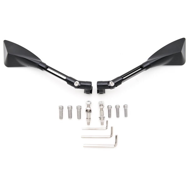 Custom Rear View Mirrors Black Pair w//Adapters For Kawasaki Ninja ZX1100 ZX-11