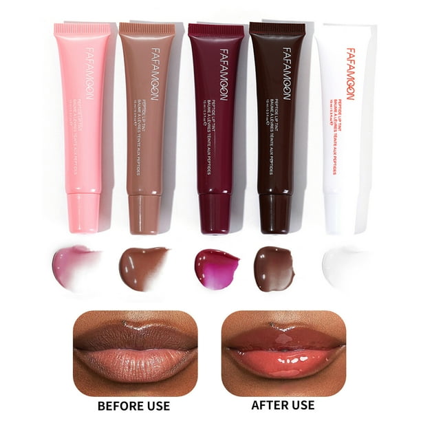 Brillo labial voluminizador | Brillo líquido con efecto espejo | Aceite labial hidratante que no se pega | Fórmula hidratante con menta y vitamina E | 10ml | Labios más llenos, suaves y radiantes