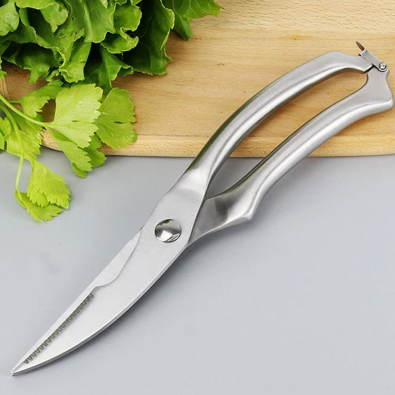 Poultry Scissors, Professional Kitchen Scissors, Stainless Steel Poultry  Scissors, Spring Mechanism, Durable, For Chicken, Bones, Poultry, Meat,  Veget
