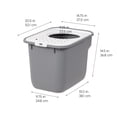 thumbnail image 2 of Caja de arena para gatos IRIS USA con entrada superior grande, gris y blanco, 2 of 7