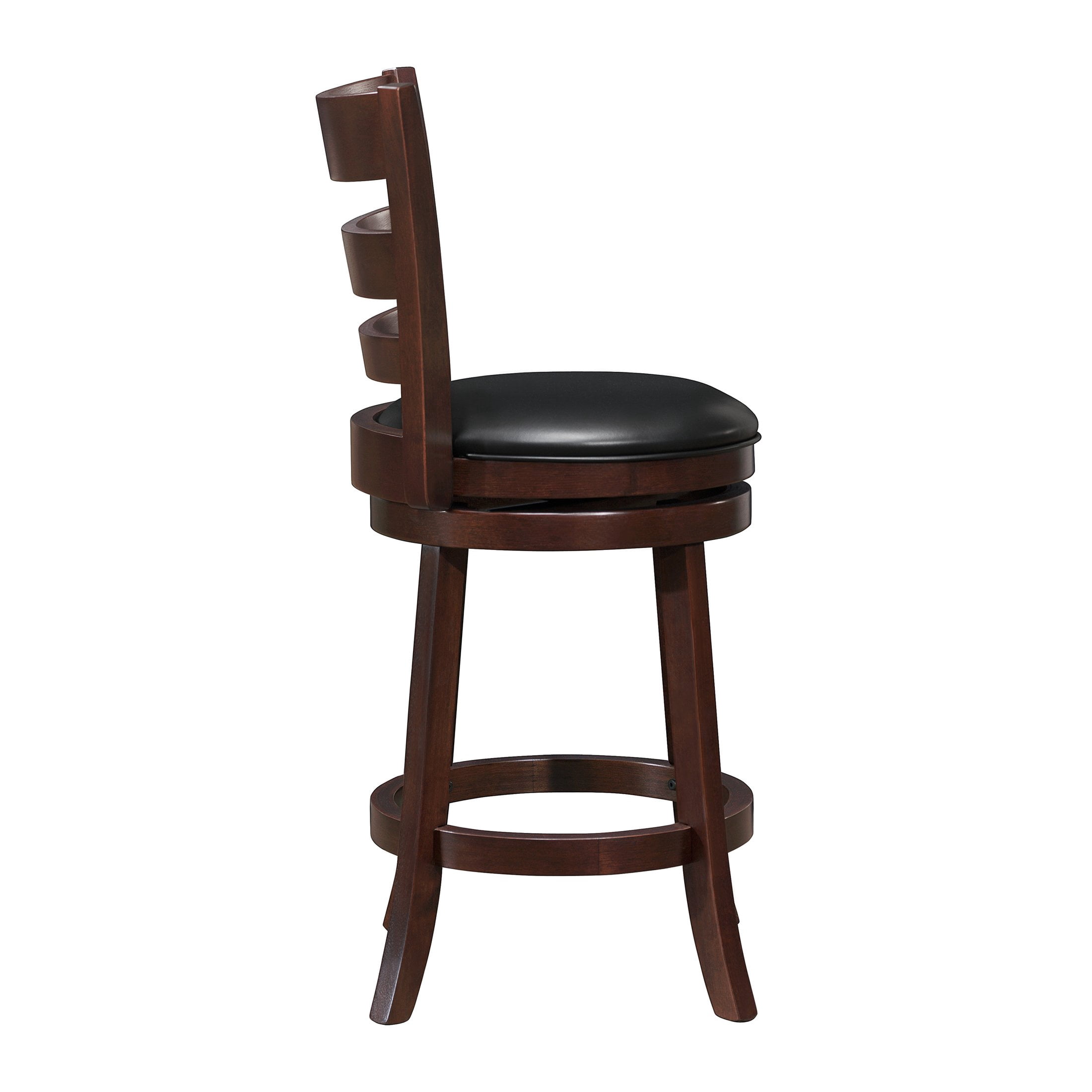 OakvillePark Odelia Ladder Back Swivel Barstool, Counter Height, Cherry