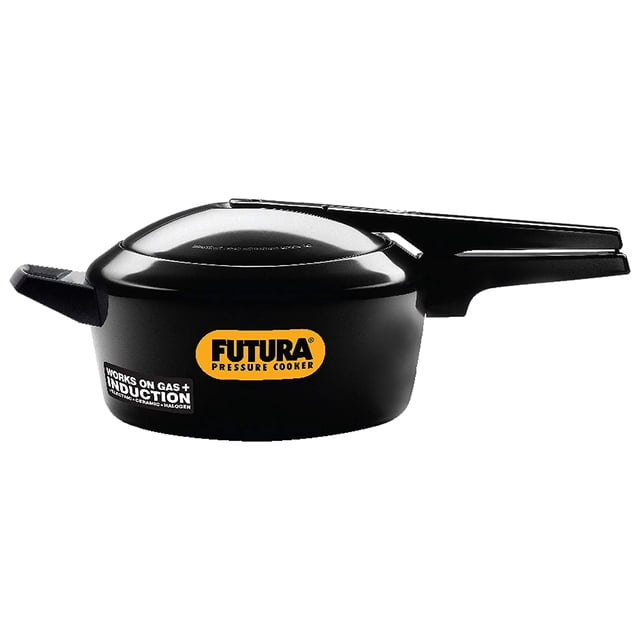 Futura Hard Anodised Inner Lid Pressure Cooker 4 Liters | Induction Cooker, Pan Cooker, Black (IFP40) - For 4 To 6 Persons