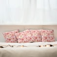 thumbnail image 4 of Ambesonne Pink Throw Pillow Cover 4 Pack, Dahlias Floral, 18", Pink Yellow, 4 of 5