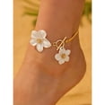 thumbnail image 6 of YYKihy French High End Design Alloy Flower Anklet Light European And American Fashion Simple Female Style, 6 of 9