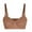 Brown, variant on cfhntfmh Bras for Women Wireless Cotton Adjustable Strap Sports Bras Comfort Ruched Workout Athletic Yoga Bralettes