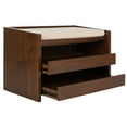 thumbnail image 2 of Safavieh Percy Storage Bench Furn Benches & Ottom, Beige / Walnut, 1' X 1', Square, 2 of 10
