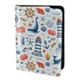 thumbnail image 2 of Pofeuu Watercolor Nautical Print Travel Document Organizer Passport Holder Men Women for Family (6.5 in x 4.5 in),Wallet Holder Credit Card Clutch Bag Case, 2 of 5