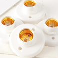 thumbnail image 3 of 10pcs E27 Plastic Screw Lamp Holder Round Lamp Holder Bulb Socket Holder Adapter, 3 of 5