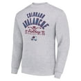 thumbnail image 2 of Men's Starter Heather Gray Colorado Avalanche Stick And Puck Logo Fleece Pullover Sweatshirt, 2 of 3