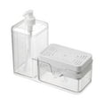 thumbnail image 2 of Dispensador de jabón 3 en 1 y dispensador de jabón para platos con soporte para fregadora para fregadero de hotel, 2 of 9