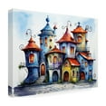 thumbnail image 4 of Canvas Wall Art - Momart 'Colorful Houses' Wall Art for Living Room, Bedroom, or Office DÃ©cor by Trademark Fine Art - 47 x 35 Inches, 4 of 4