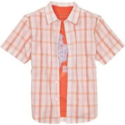 Faded Glory - Boy's Plaid Shirt & Motor Cross Tee