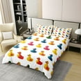 thumbnail image 2 of Cute Rubber Duck 100% Cotton Duvet Cover King Size Teens Adults,Duck Toy Bedding Set,Bubble Bath Animal Quilt Cover,3D Duck Print Bed Set with 2 Pillowcases Bedroom Decor（No Comforter）, 2 of 6