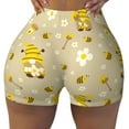 thumbnail image 2 of Lsque Cute Bee Gnomes Pattern High Waisted Biker Shorts for Women-Tummy Control Fitness Athletic Workout Running Yoga Gym Shorts,Moisture-Wicking-Large, 2 of 9