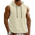 thumbnail image 3 of Wlynlyn Mens Workout Hooded Tank Tops Sleeveless Gym Hoodies Summer Casual Loose Fitted Muscle Cut off T Shirt, 3 of 9
