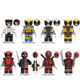 thumbnail image 1 of Figuras de Acción 8 Piezas Héroes de Cine – Minifiguras de Lobo Mascarada y Deadpool, Set de Juguetes de Bloques de Construcción DIY para Jugar y Exhibir, 1 of 9