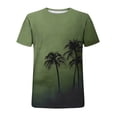 thumbnail image 5 of ZZwxWA Mens Palm Tree T Shirts Summer Tropical Hawaii Ink Graphic Crew Neck Short Sleeve Tees Casual Stylish Vacation Beach Tops, 5 of 5