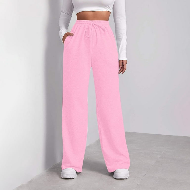 Pink Sweatpants Joggers Women Wide Leg Autumn Baggy Pants For Women High  Waist Dark Gray Oversize Pants Women's Sweatpants 2022 - AliExpress