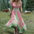 thumbnail image 3 of Maxi Dress for Wome,Short Sleeve Flowy Summer Dresses Elegant Long Boho Dress Casual Sundresses, 3 of 5