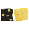 thumbnail image 1 of 2 bolsas de almacenamiento de servilletas multiusos con cierre de cremallera reutilizables. Amarillo Negro con jinwen titular de almacenamiento, 1 of 8
