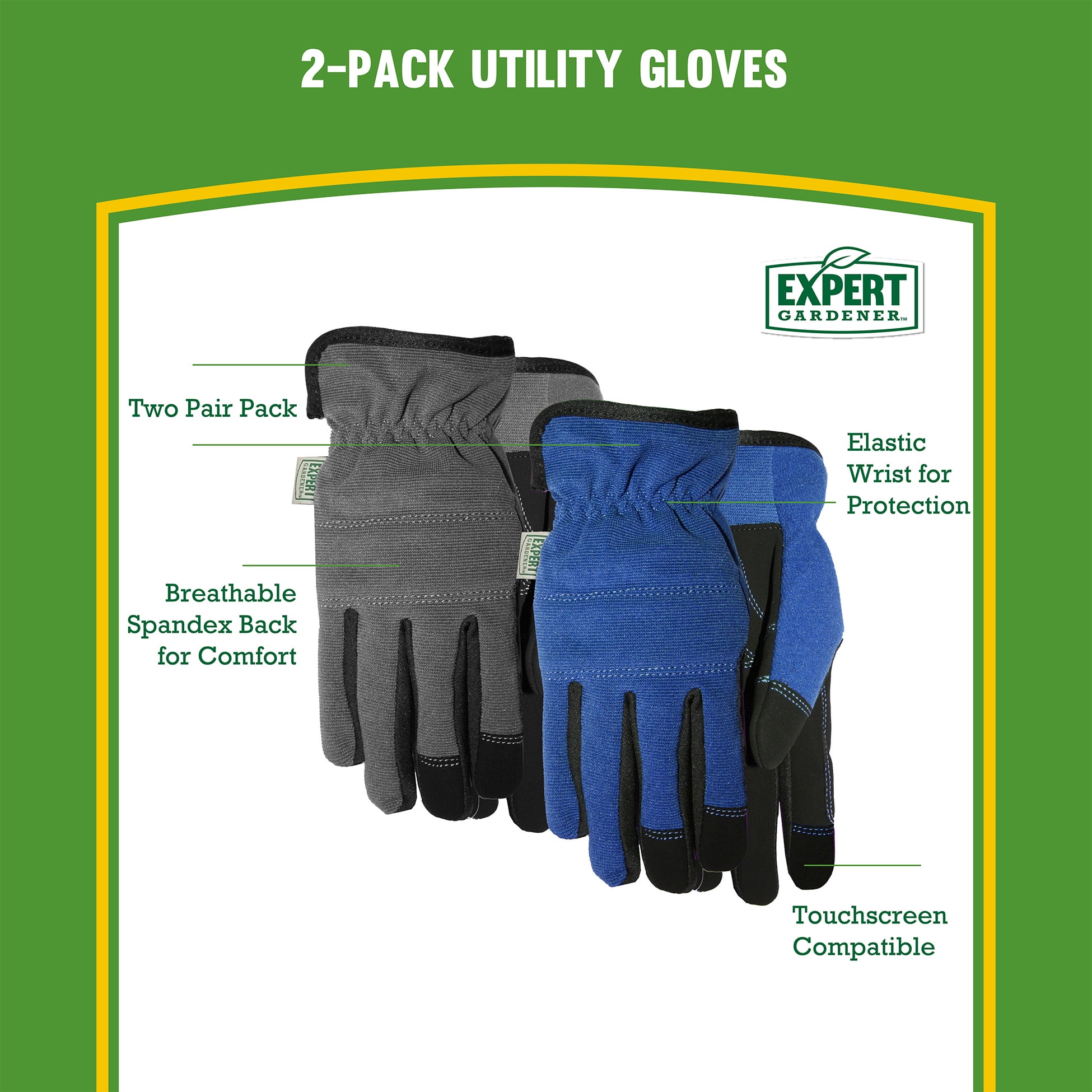 Project Source Large/x-large Gray Leather/Polyester Gardening Gloves,  (1-Pair) in the Work Gloves department at